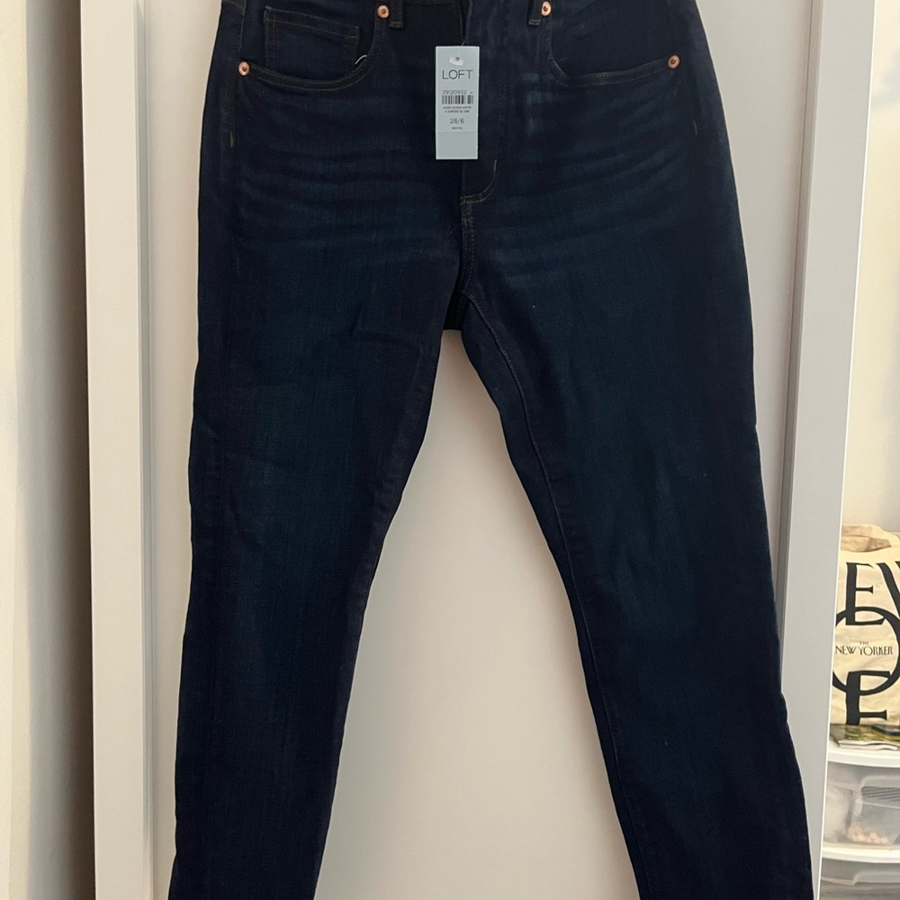 LOFT Women's Midnight Blue Skinny Jeans Size 6 Petite (28P)